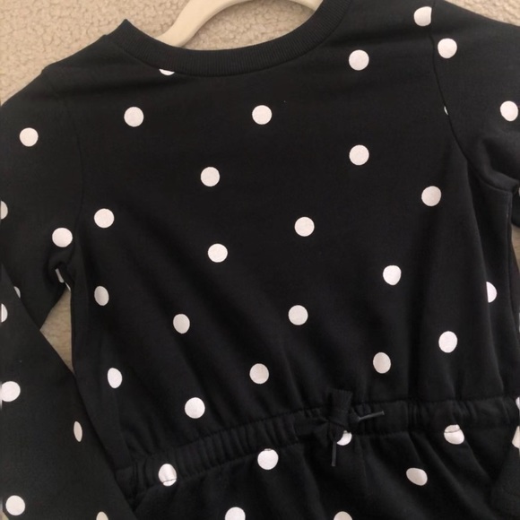 NWT H&M Polka Dot Sweatshirt Dress - Picture 2 of 3